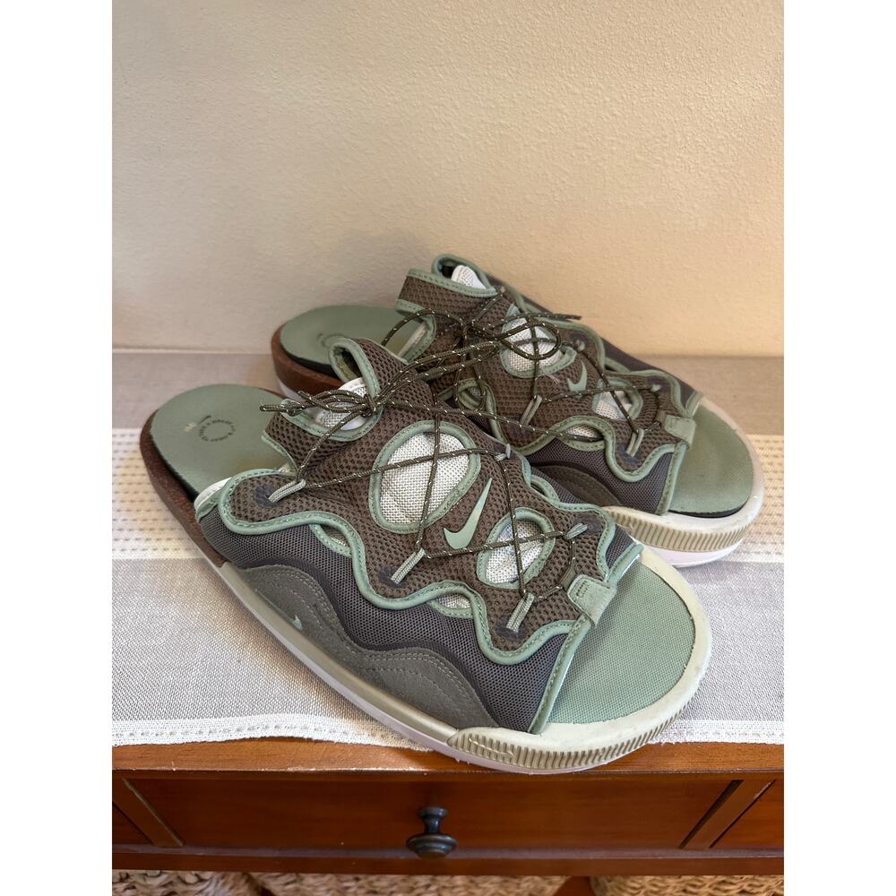 Nike CZ0332-200 Offline 2.0 Green Sandal Slides Size 13 Platform slides